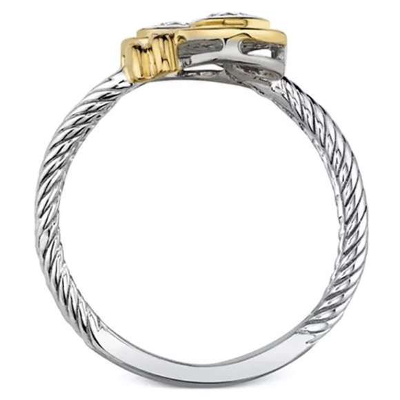 New- Super Cute Fashion Wrap Two Tone Ring - Picture 5 of 5